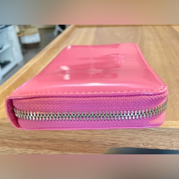 Folli Follie Pink Patent Leather Zip Around Wallet - Picture 9 of 11